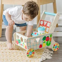 Melissa & Doug Wooden Shape Sorting Grocery Cart