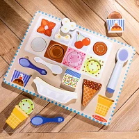 Melissa & Doug Wooden Mag Ice Cream Puzzle & Play Set Puzzle