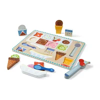 Melissa & Doug Wooden Mag Ice Cream Puzzle & Play Set 16-pc. Puzzle