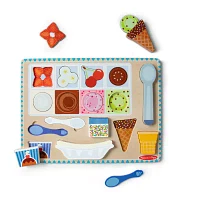 Melissa & Doug Wooden Mag Ice Cream Puzzle & Play Set 16-pc. Puzzle