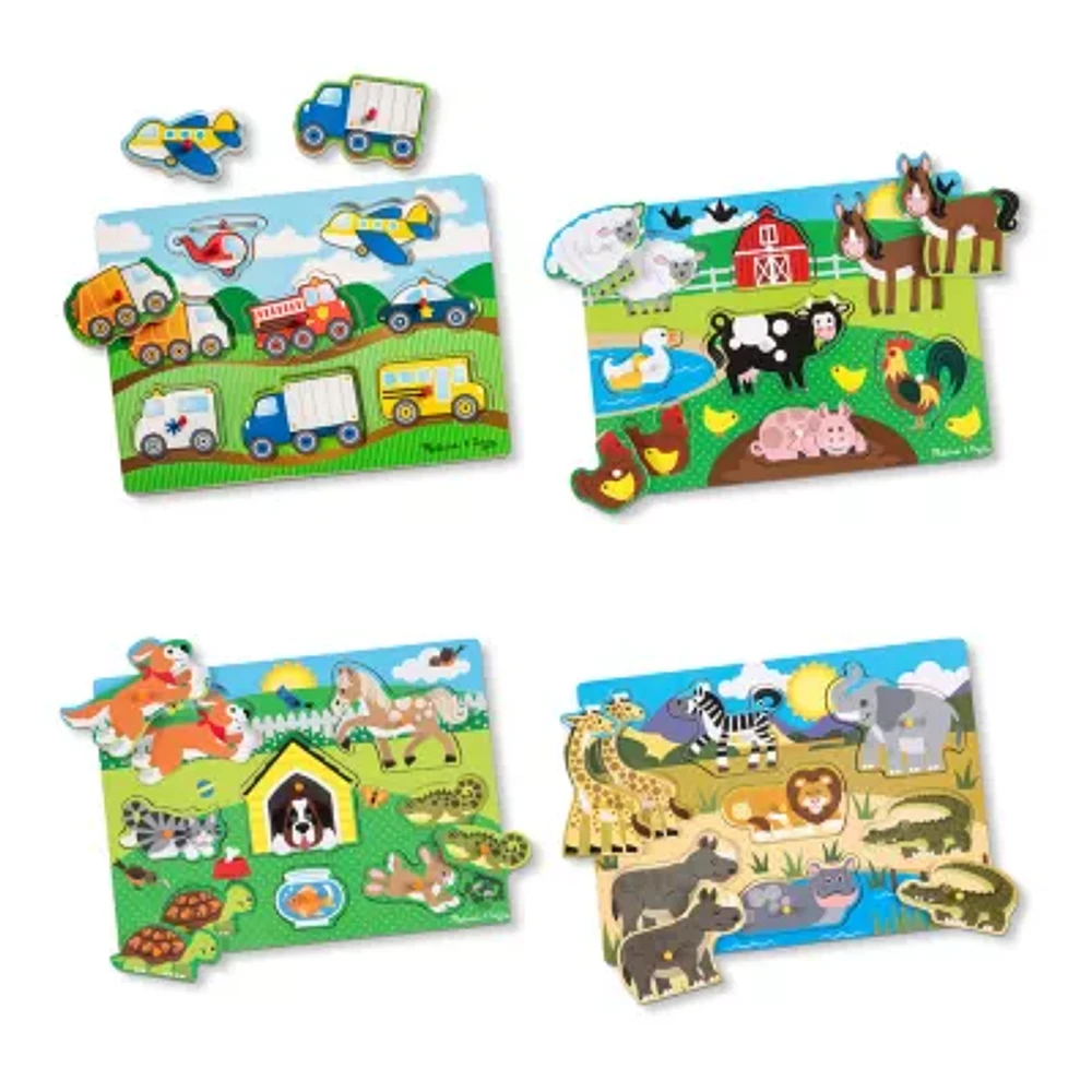 Melissa & Doug Peg Puzzle Bundle 4-pc. Puzzle