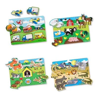 Melissa & Doug Peg Puzzle Bundle Puzzle