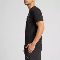 PUMA Mens Crew Neck Short Sleeve Regular Fit Graphic T-Shirt