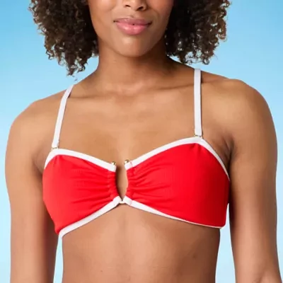 Mynah Adjustable Straps Bandeau Bikini Swimsuit Top