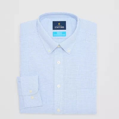 Stafford Coolmax All Season Oxford Mens Slim Fit Long Sleeve Dress Shirt