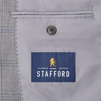 Stafford Mens Plaid Classic Fit Suit Jacket