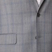 Stafford Mens Plaid Classic Fit Suit Jacket