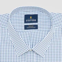 Stafford Smart Tech Mens Regular Fit Stretch Fabric Wrinkle Free Long Sleeve Dress Shirt