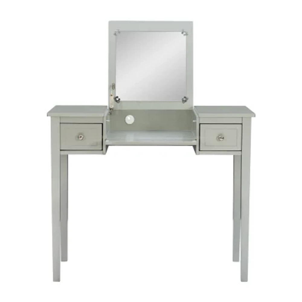 Silver Butterfly 2-pc. Vanity & Stool Set