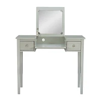 Silver Butterfly 2-pc. Vanity & Stool Set