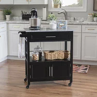 Granite-Top Kitchen Cart