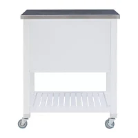 Robbin Stainless Steel-Top Kitchen Cart