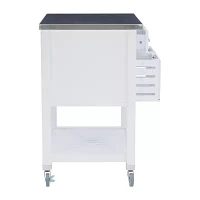 Robbin Stainless Steel-Top Kitchen Cart