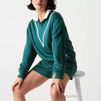 Champion Womens Mock Neck Long Sleeve Quarter-Zip Pullover