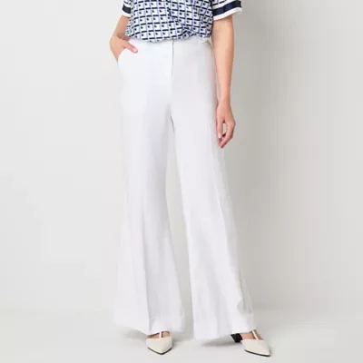 Worthington Womens Regular Fit Wide Leg Trouser
