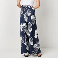 Worthington Womens Straight Pull-On Pants