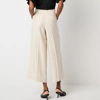 Worthington Womens Regular Fit Cropped Pant
