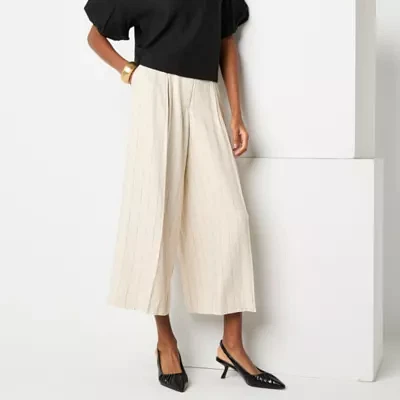 Worthington Womens Regular Fit Cropped Pant