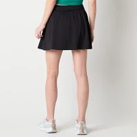 Xersion Womens Assymetrical Pleated Quick Dry Knit Skort