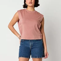 a.n.a Womens Crew Neck Sleeveless T-Shirt