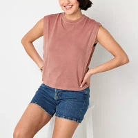 a.n.a Womens Crew Neck Sleeveless T-Shirt