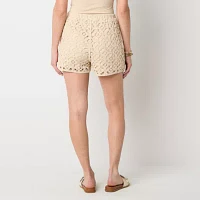 a.n.a Womens Crochet Pull-On Short