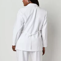Worthington Womens Regular Fit Blazer Plus