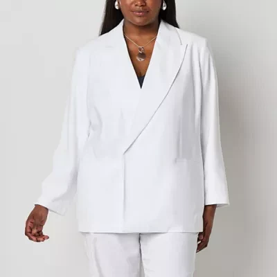 Worthington Womens Regular Fit Blazer Plus