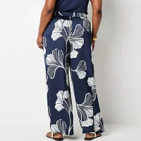 Worthington-Plus Womens Straight Pull-On Pants