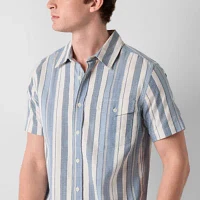 Frye and Co. Mens Regular Fit Short Sleeve Button-Down Shirt