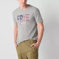 Frye and Co. Mens Crew Neck Short Sleeve Regular Fit Graphic T-Shirt