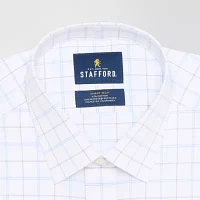 Stafford Slim Smart Tech Mens Fit Stretch Fabric Wrinkle Free Long Sleeve Dress Shirt