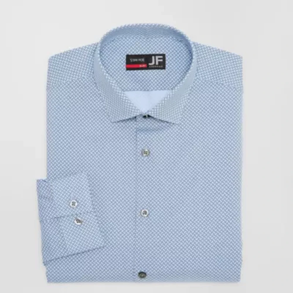 J. Ferrar Slim Mens Regular Fit Wrinkle Free Long Sleeve Dress Shirt