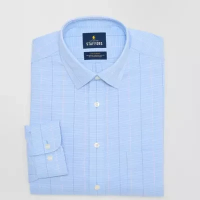 Stafford Advanced Performance Sweat Repel Mens Regular Fit Long Sleeve Dress Shirt