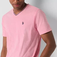 U.S. Polo Assn. Tipped Stretch Mens V Neck Short Sleeve T-Shirt