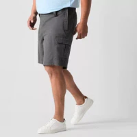 St. John's Bay Mens 10" Mid Rise Big and Tall Adaptive Stretch Fabric Seated Wear Cargo Short
