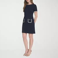 Marc New York Womens Short Sleeve Sheath Dress