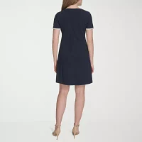 Marc New York Womens Short Sleeve Sheath Dress