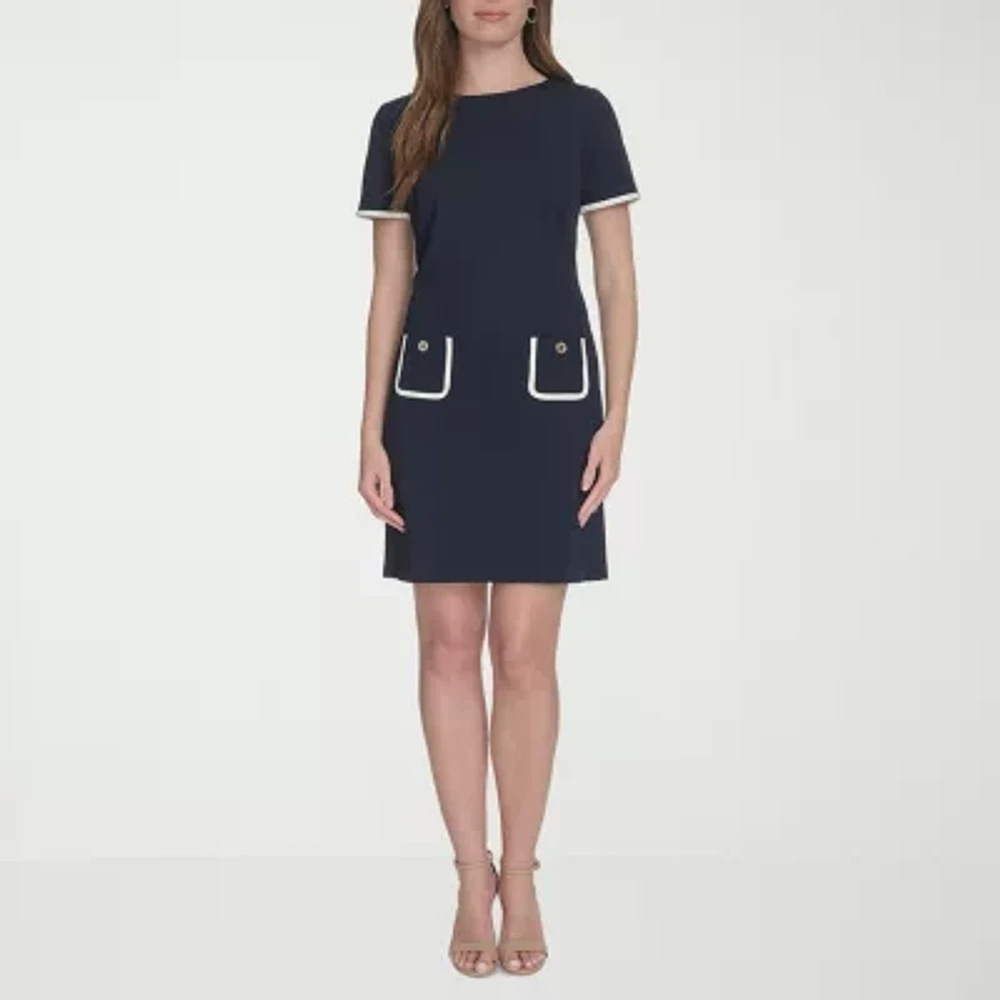 Marc New York Womens Short Sleeve Sheath Dress