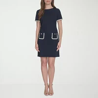 Marc New York Womens Short Sleeve Sheath Dress