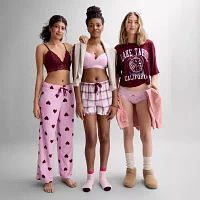 Arizona Body Womens Juniors Flannel Pajama Shorts