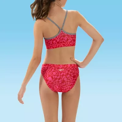 Dolfin Uglies Women'S Print Asymetrical Work Out 2-Piece Womens Tankini Set