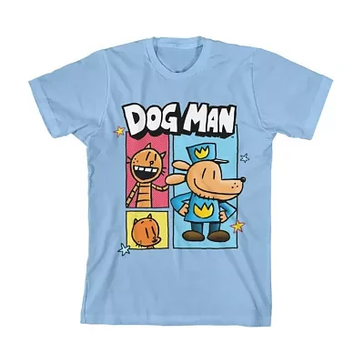 Little & Big Boys Dogman Crew Neck Short Sleeve Graphic T-Shirt