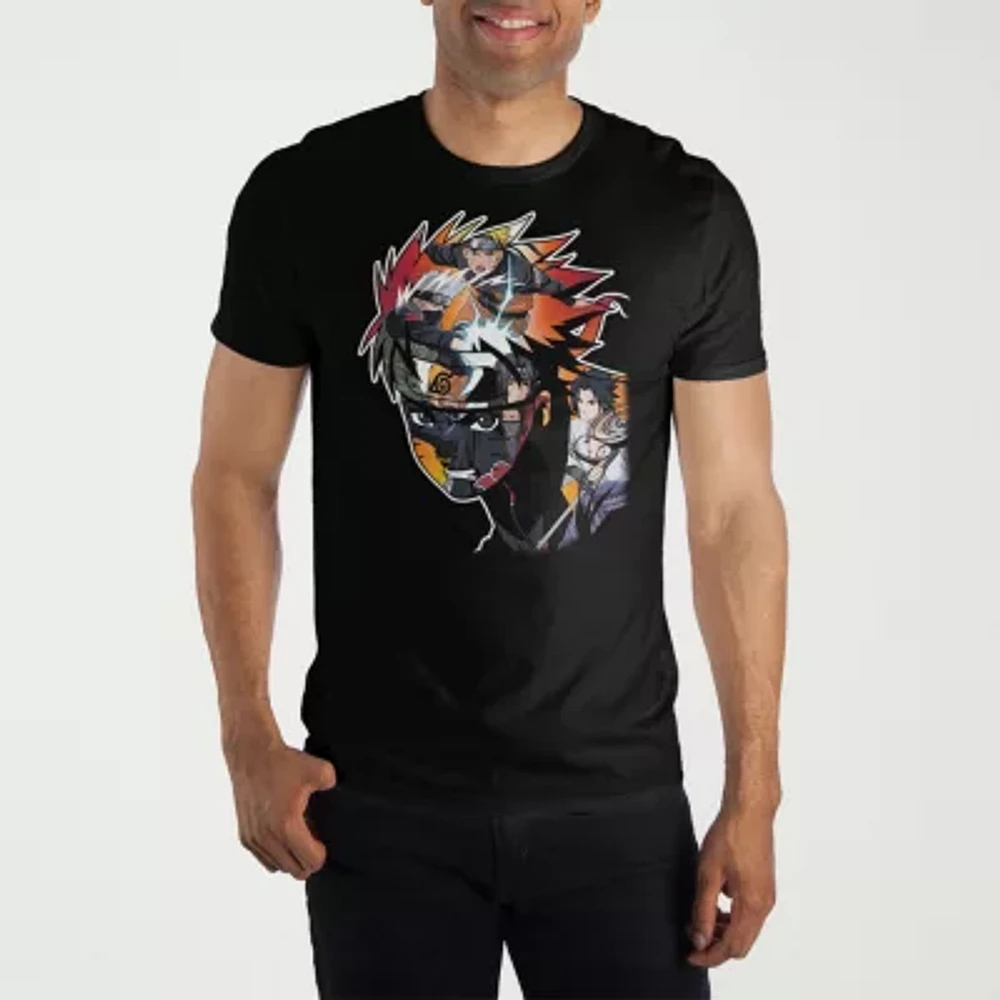 Mens Short Sleeve Naruto Graphic T-Shirt