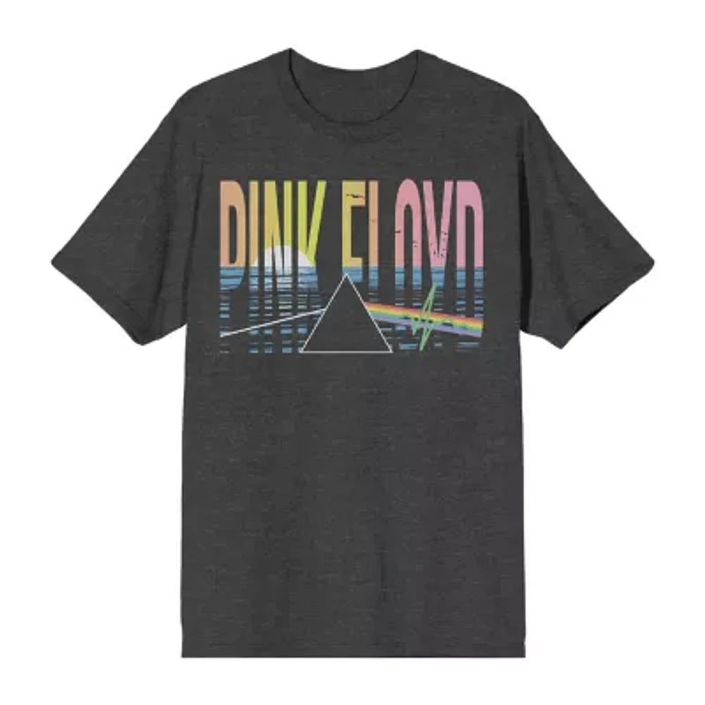 Mens Short Sleeve Pink Floyd Graphic T-Shirt
