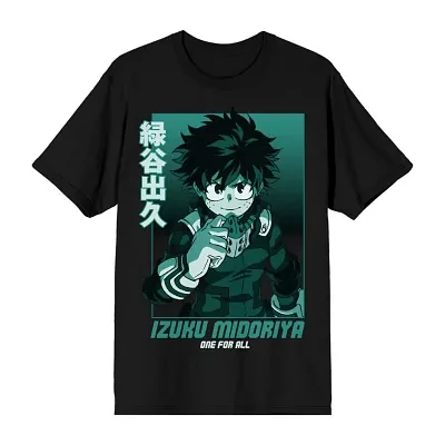 Novelty Mens Crew Neck Short Sleeve Relaxed Fit Anime Graphic T-Shirt