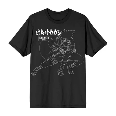 Novelty Mens Crew Neck Short Sleeve Relaxed Fit Anime Naruto Graphic T-Shirt