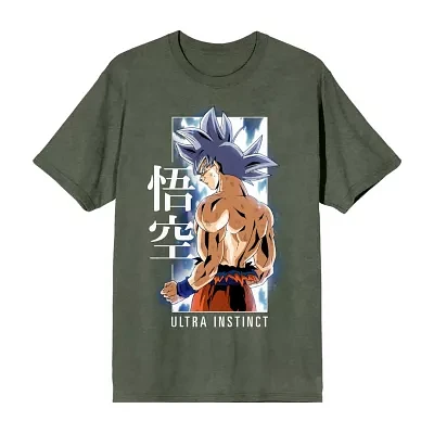 Novelty Mens Crew Neck Short Sleeve Relaxed Fit Anime Dragon Ball Z Graphic T-Shirt
