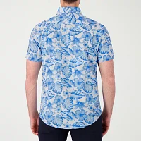 Report Collection Mens Modern Fit Short Sleeve Button-Down Shirt