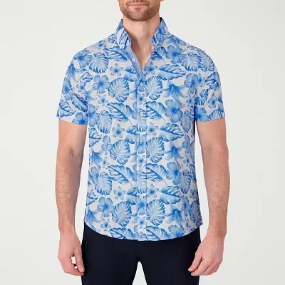 Report Collection Mens Modern Fit Short Sleeve Button-Down Shirt